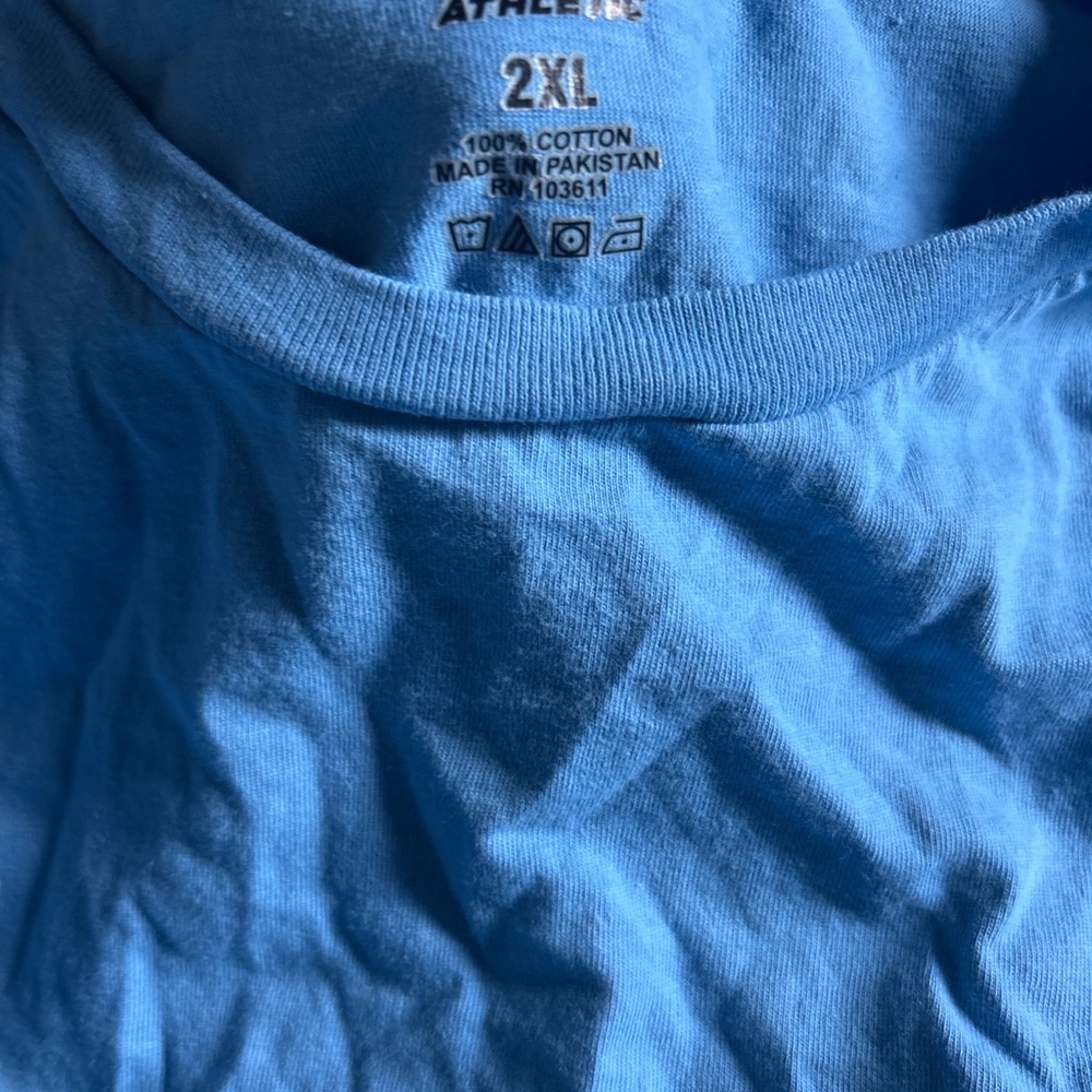 WSS Athletic Basic Tee | Sky Blue 2XL Cotton Shirt